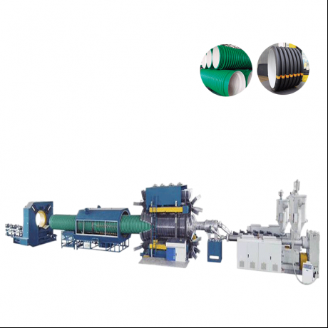 HDPE, PP Vertical Type Duplex Wall Corrugated Pipe et PVC Ribbed Pipe extrusionem lineam