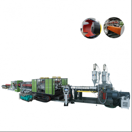 HDPE / P / Wall Puer Type PVC horizontalis linea Corrugated Pipe extrusionem